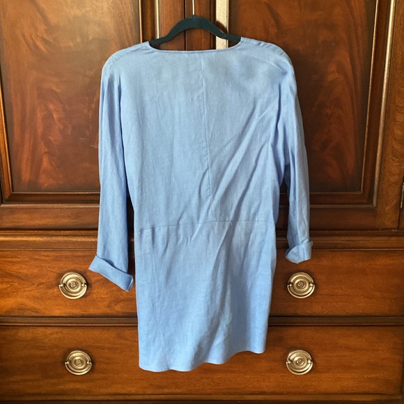 Zara blue wrap blouse. New with tag. - Picture 3 of 3